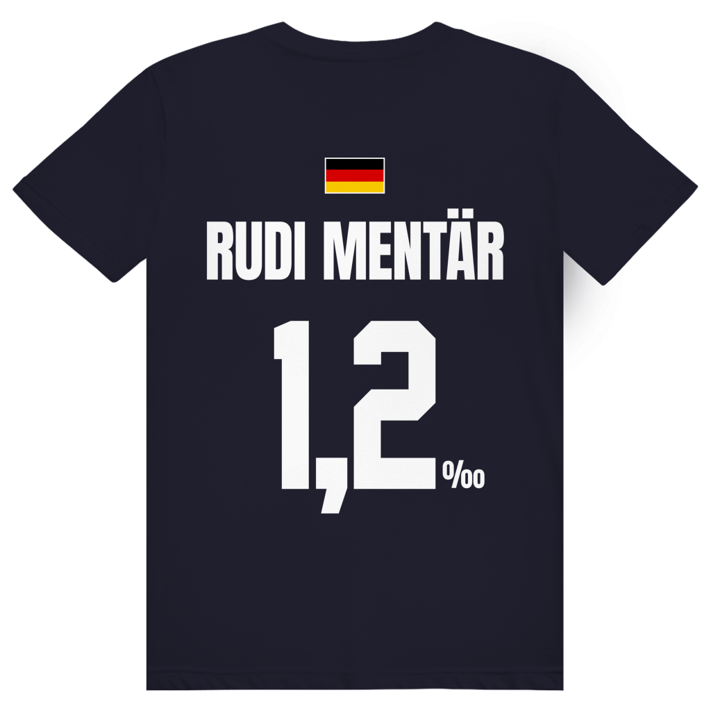 Rudi Mentär - Sauftrikot Deutschland Trikot - Premium Bio Unisex (Rückendruck) T-Shirt