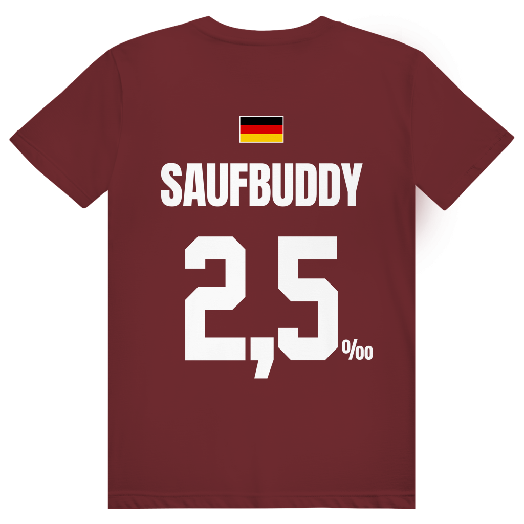 Saufbuddy - Sauftrikot Deutschland Trikot - Premium Bio Unisex (Rückendruck) T-Shirt