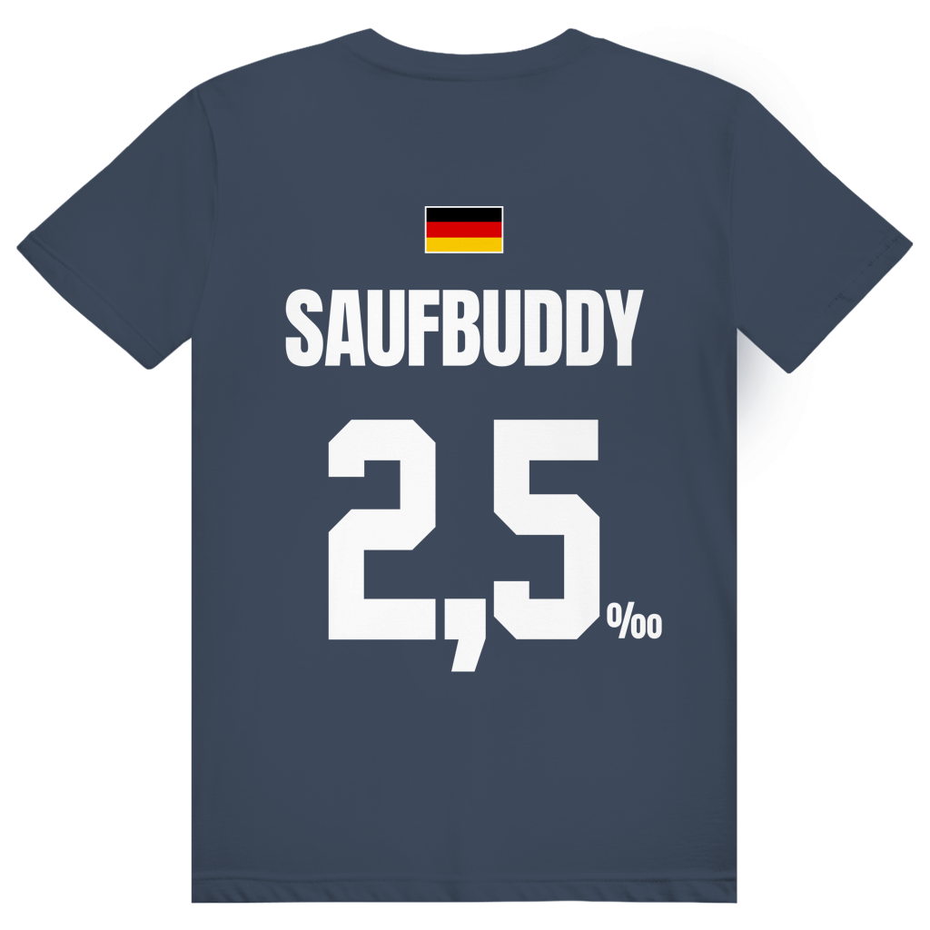 Saufbuddy - Sauftrikot Deutschland Trikot - Premium Bio Unisex (Rückendruck) T-Shirt