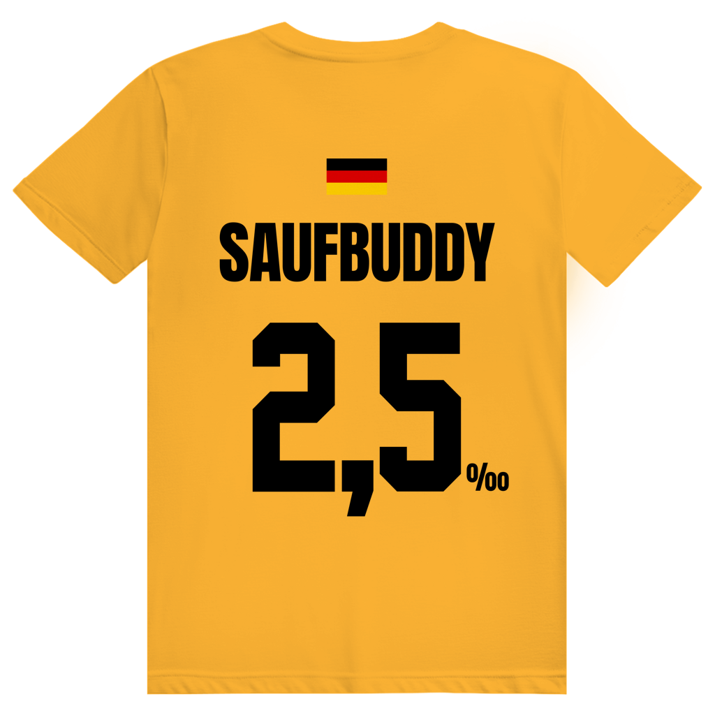 Saufbuddy - Sauftrikot Deutschland Trikot - Premium Bio Unisex (Rückendruck) T-Shirt