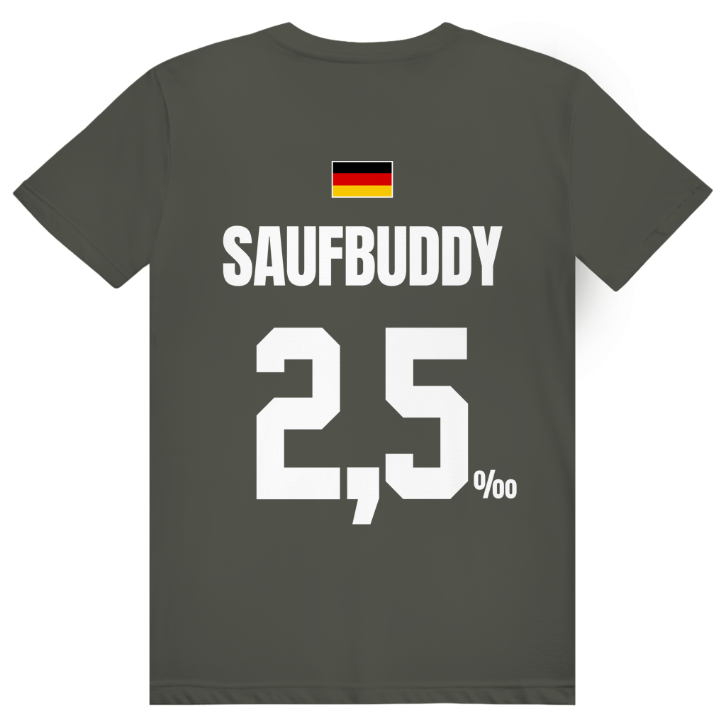 Saufbuddy - Sauftrikot Deutschland Trikot - Premium Bio Unisex (Rückendruck) T-Shirt
