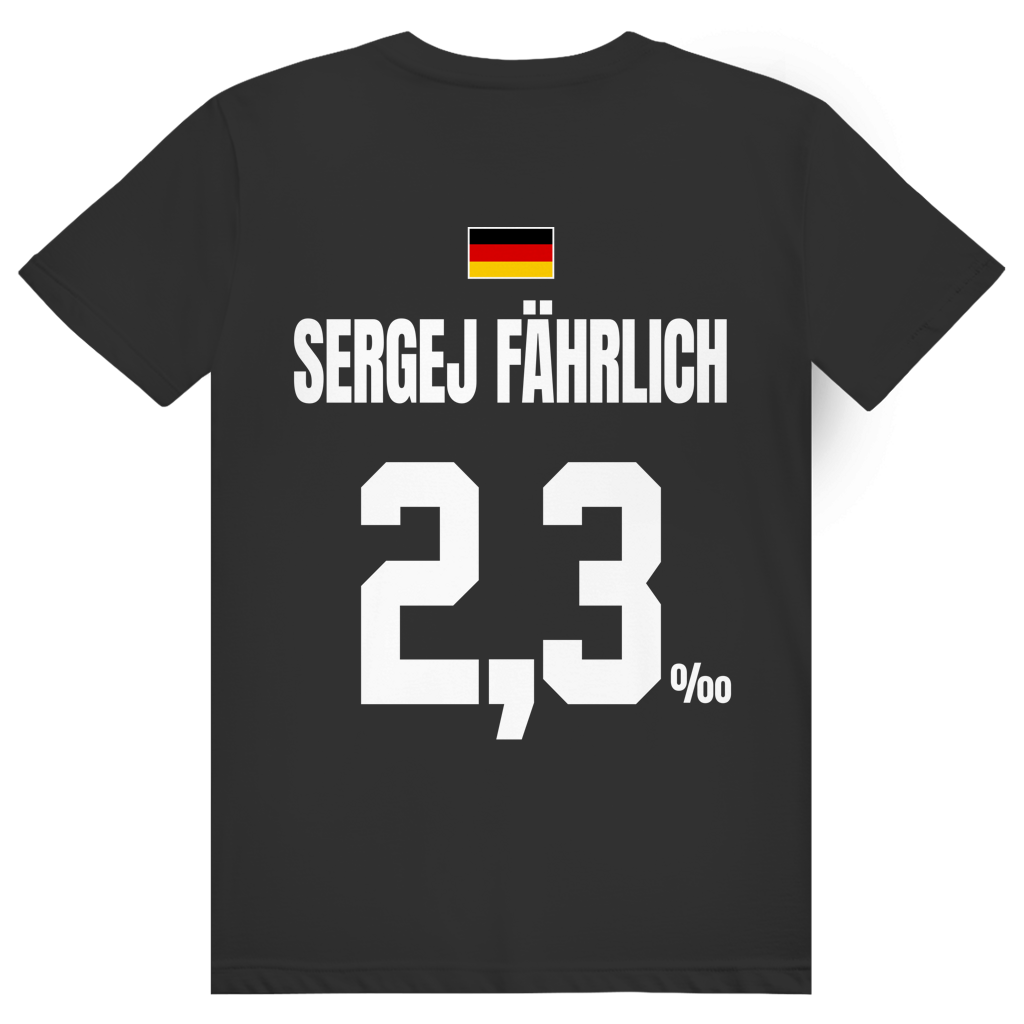 Sergej Fährlich - Sauftrikot Deutschland Trikot - Premium Bio Unisex (Rückendruck) T-Shirt