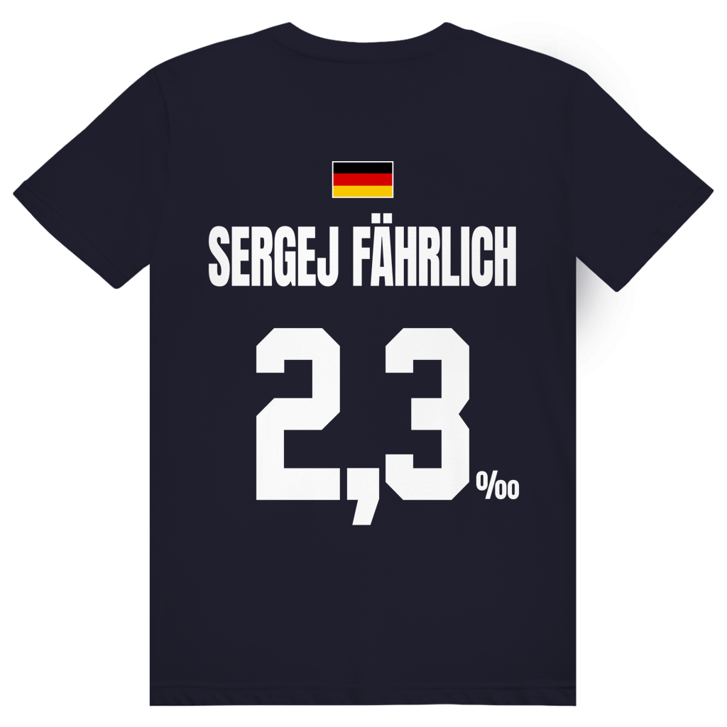 Sergej Fährlich - Sauftrikot Deutschland Trikot - Premium Bio Unisex (Rückendruck) T-Shirt
