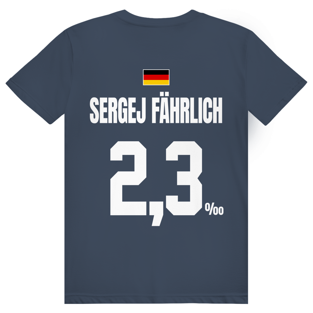 Sergej Fährlich - Sauftrikot Deutschland Trikot - Premium Bio Unisex (Rückendruck) T-Shirt