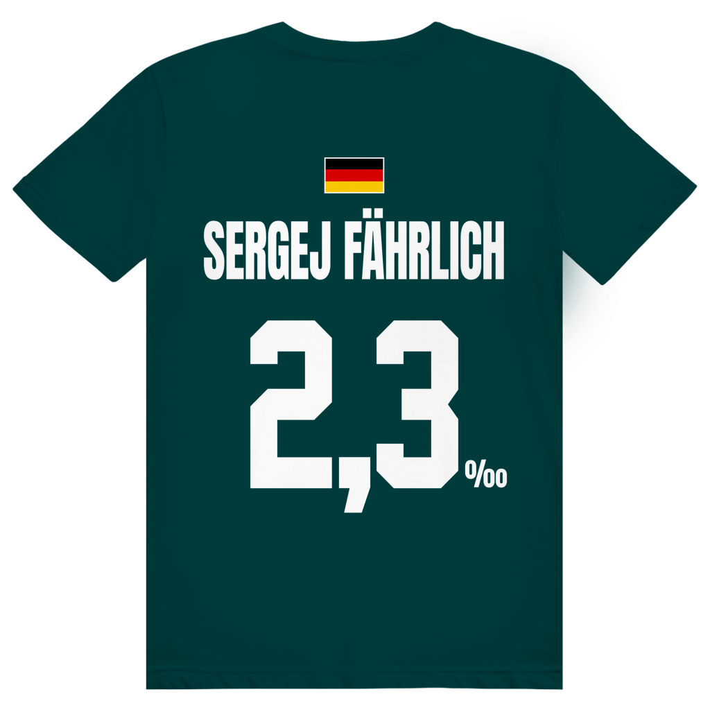 Sergej Fährlich - Sauftrikot Deutschland Trikot - Premium Bio Unisex (Rückendruck) T-Shirt