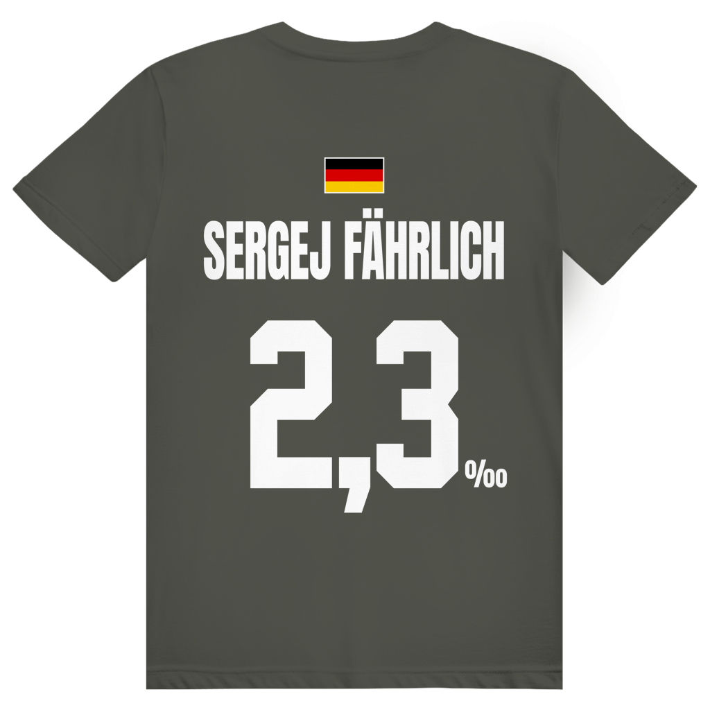 Sergej Fährlich - Sauftrikot Deutschland Trikot - Premium Bio Unisex (Rückendruck) T-Shirt
