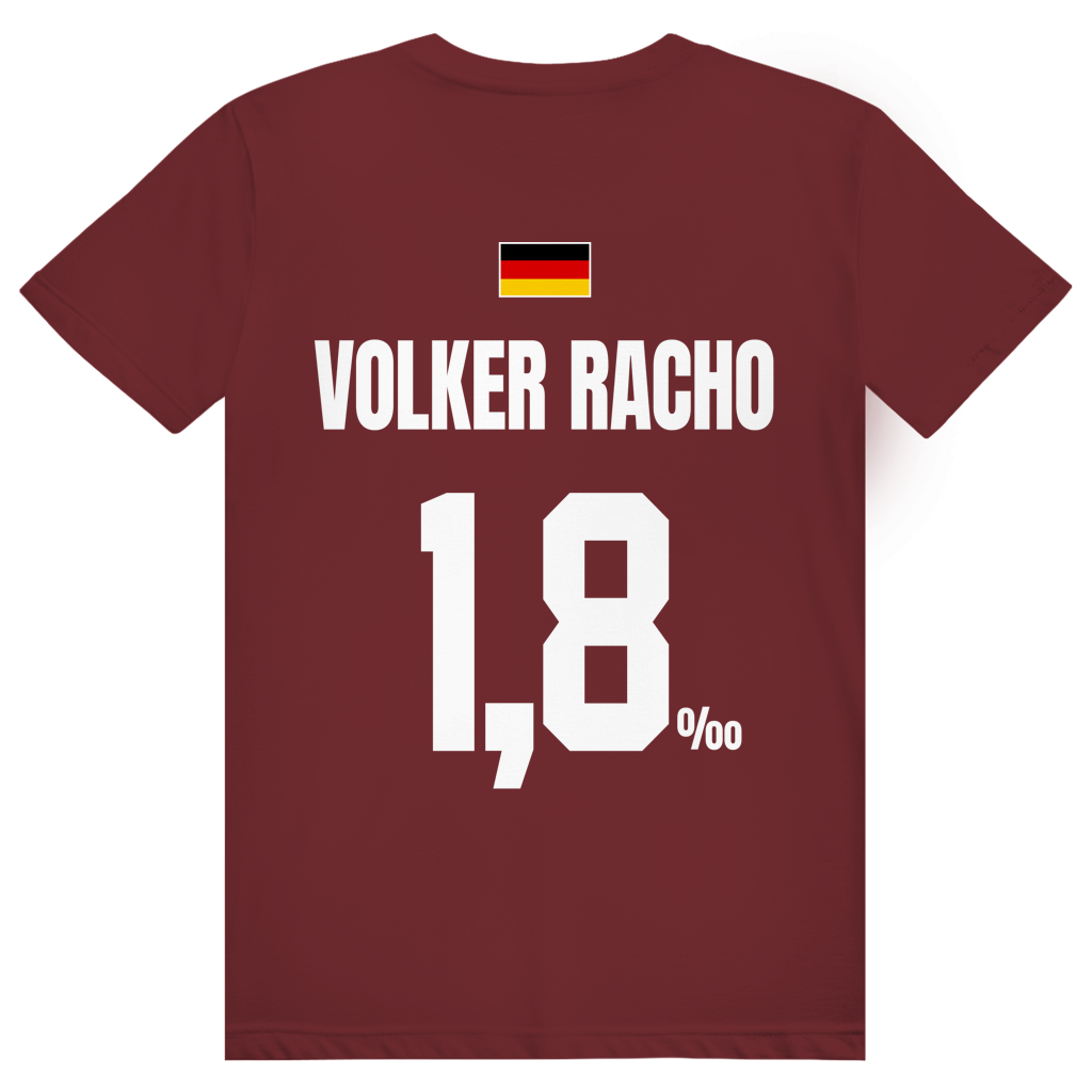Volker Racho - Sauftrikot Deutschland Trikot - Premium Bio Unisex (Rückendruck) T-Shirt