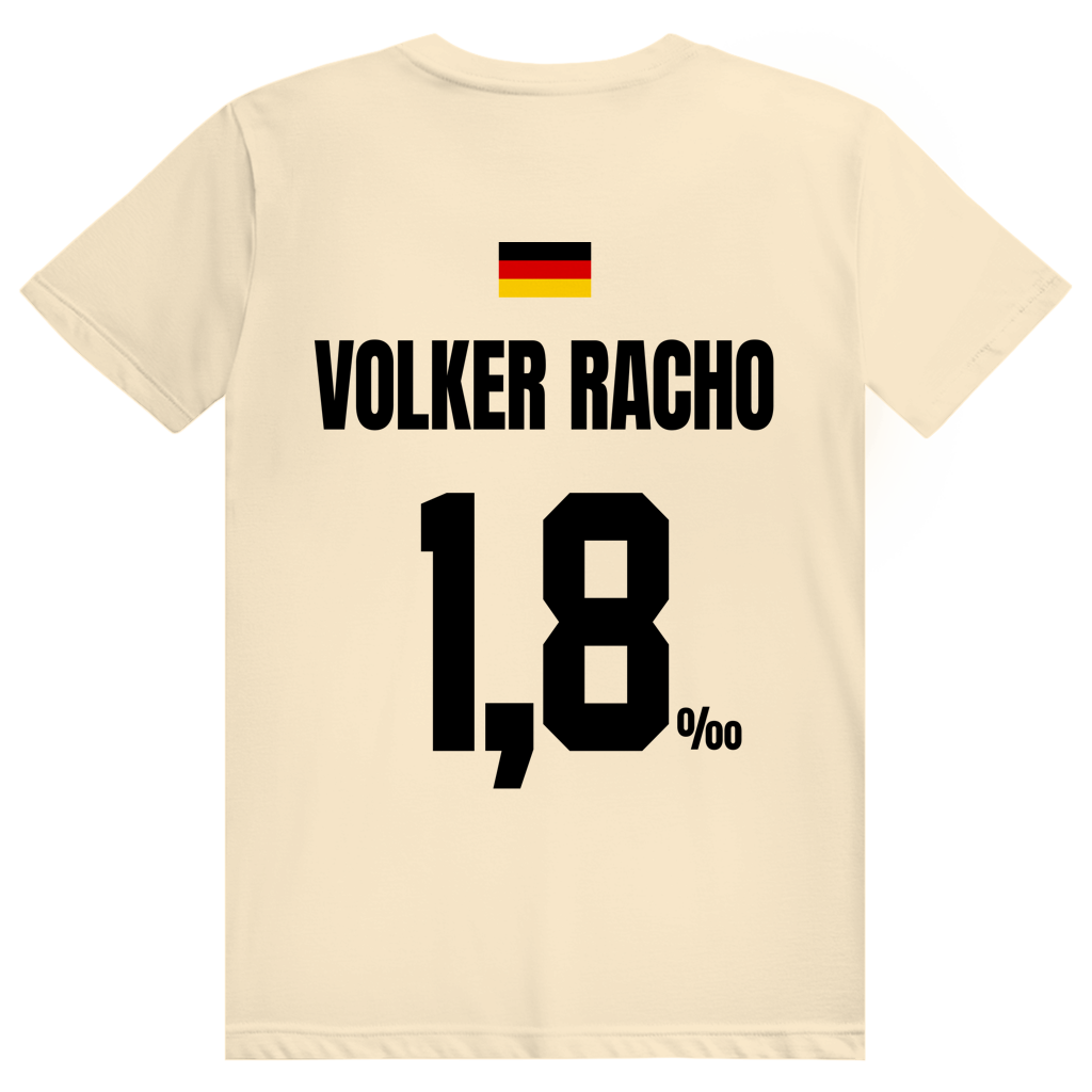 Volker Racho - Sauftrikot Deutschland Trikot - Premium Bio Unisex (Rückendruck) T-Shirt
