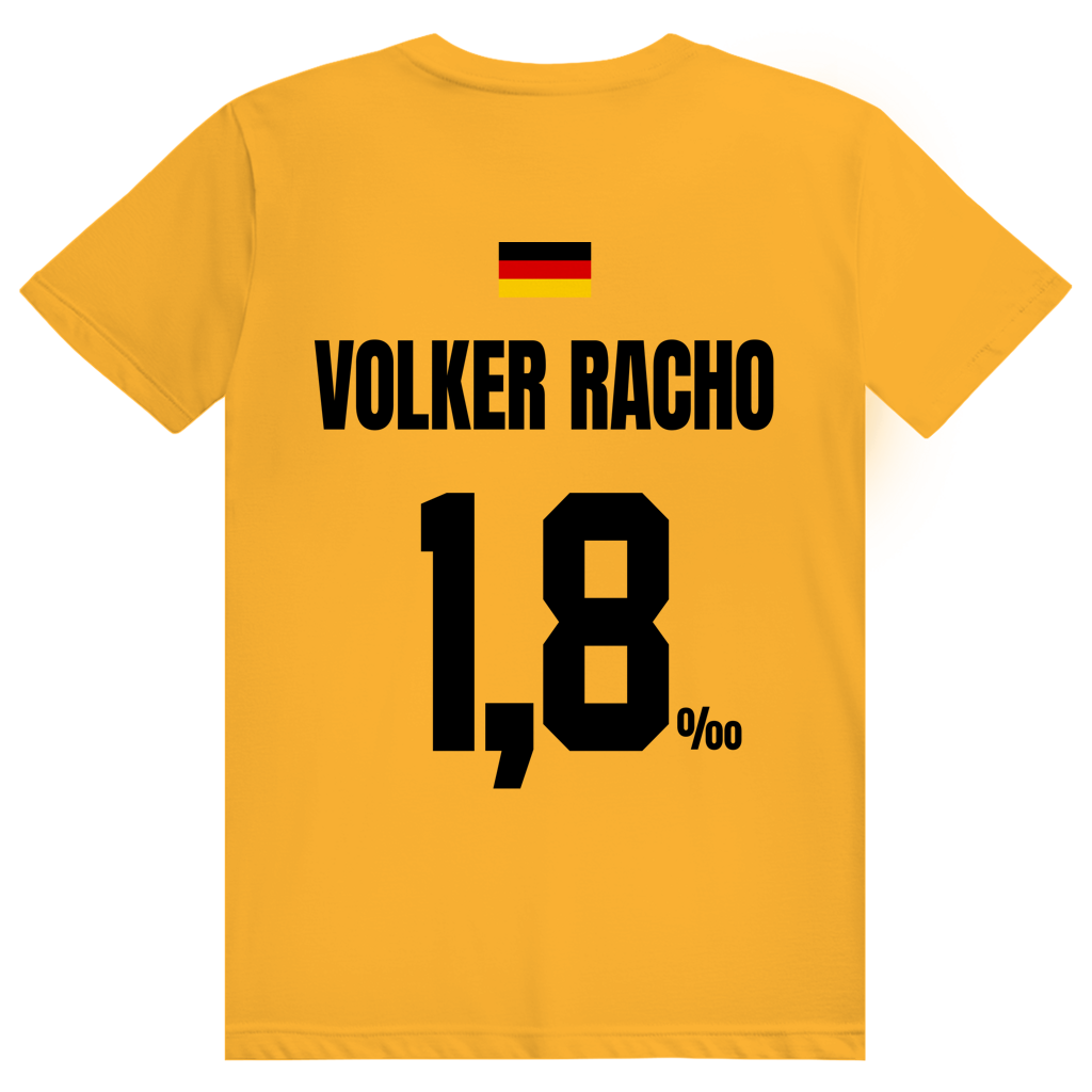 Volker Racho - Sauftrikot Deutschland Trikot - Premium Bio Unisex (Rückendruck) T-Shirt