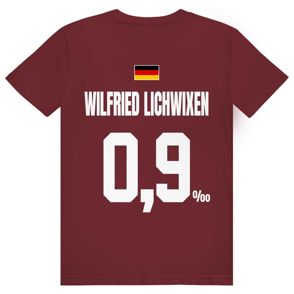 Wilfried Lichwixen - Sauftrikot Deutschland Trikot - Premium Bio Unisex (Rückendruck) T-Shirt