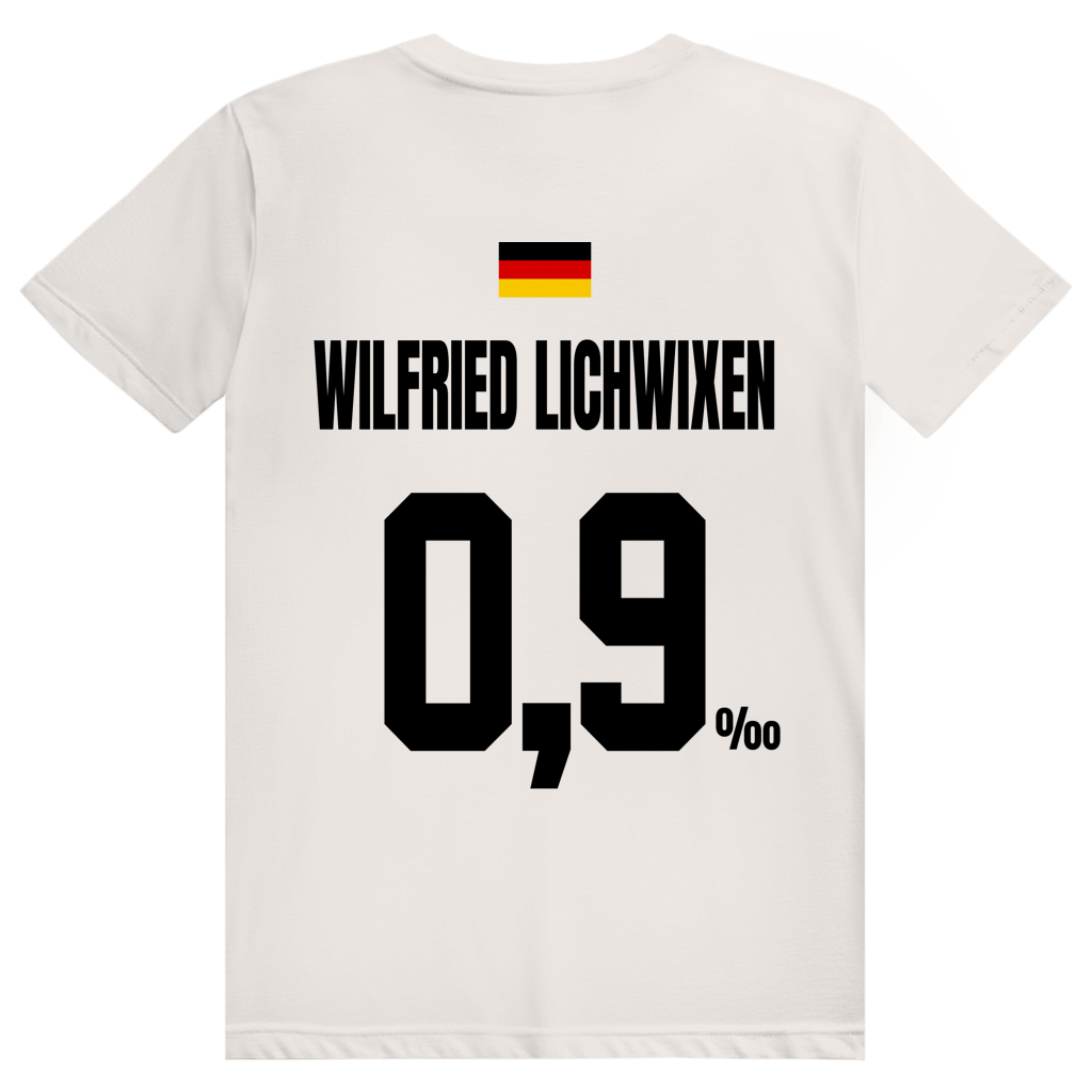 Wilfried Lichwixen - Sauftrikot Deutschland Trikot - Premium Bio Unisex (Rückendruck) T-Shirt
