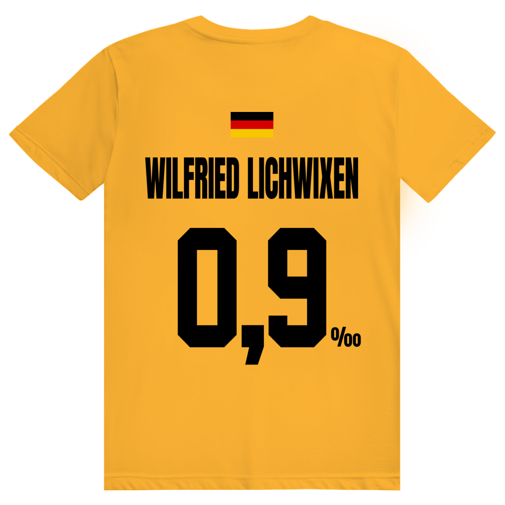 Wilfried Lichwixen - Sauftrikot Deutschland Trikot - Premium Bio Unisex (Rückendruck) T-Shirt