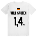 Will Saufen - Sauftrikot Deutschland Trikot - Premium Bio Unisex (Rückendruck) T-Shirt