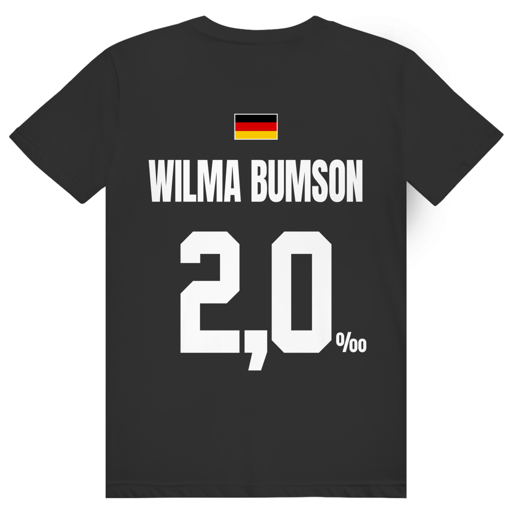 Wilma Bumson - Sauftrikot Deutschland Trikot - Premium Bio Unisex (Rückendruck) T-Shirt