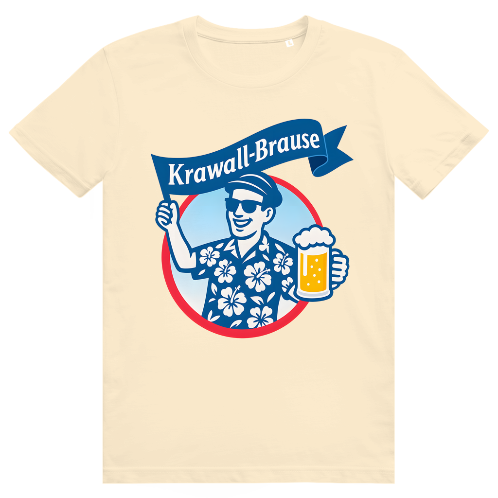 Krawallbrause (Mann) - Lustiges Bier Meme - Premium Bio Unisex T-Shirt