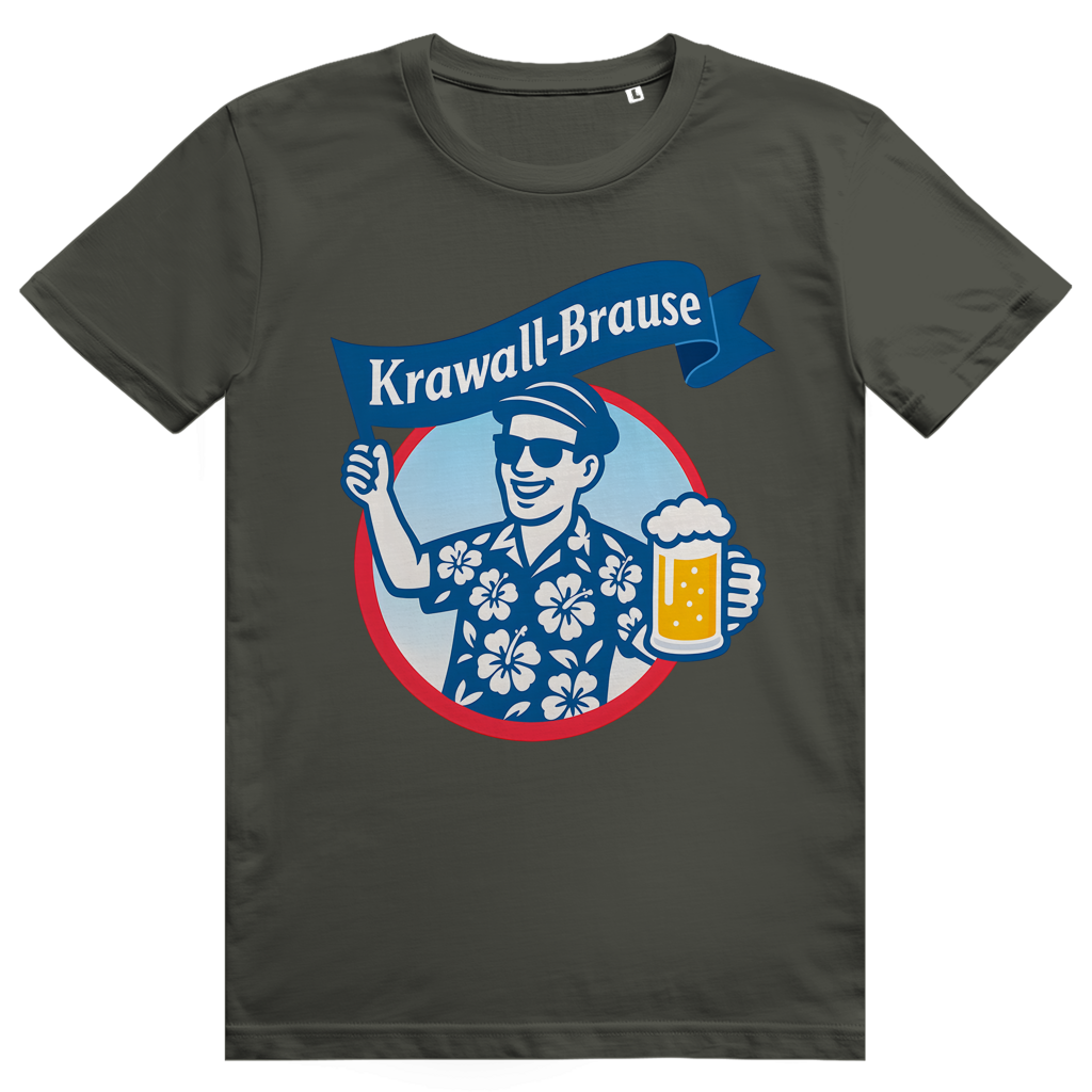 Krawallbrause (Mann) - Lustiges Bier Meme - Premium Bio Unisex T-Shirt