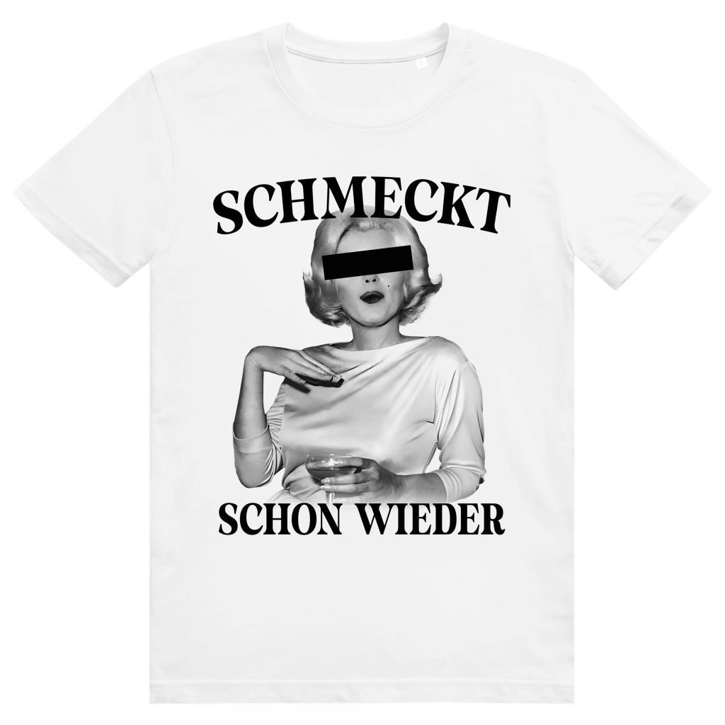 Schmeckt schon wieder - Champagner Wein - Marilyn Monroe Glamour - Premium Bio Unisex T-Shirt