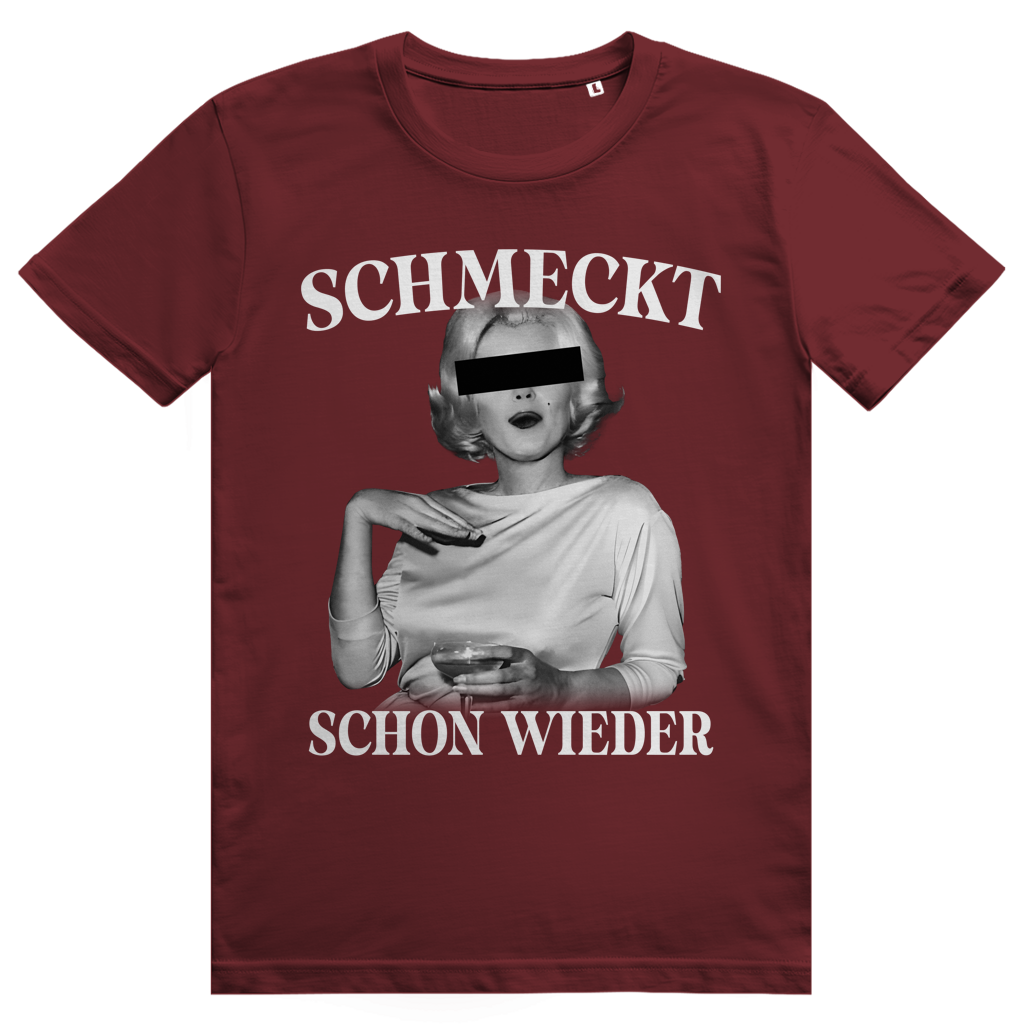 Schmeckt schon wieder - Champagner Wein - Marilyn Monroe Glamour - Premium Bio Unisex T-Shirt