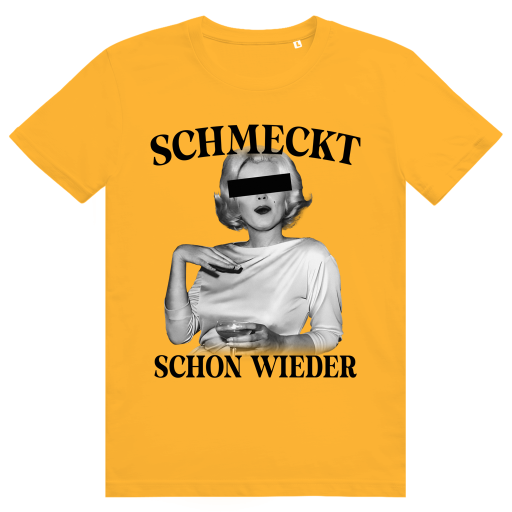 Schmeckt schon wieder - Champagner Wein - Marilyn Monroe Glamour - Premium Bio Unisex T-Shirt