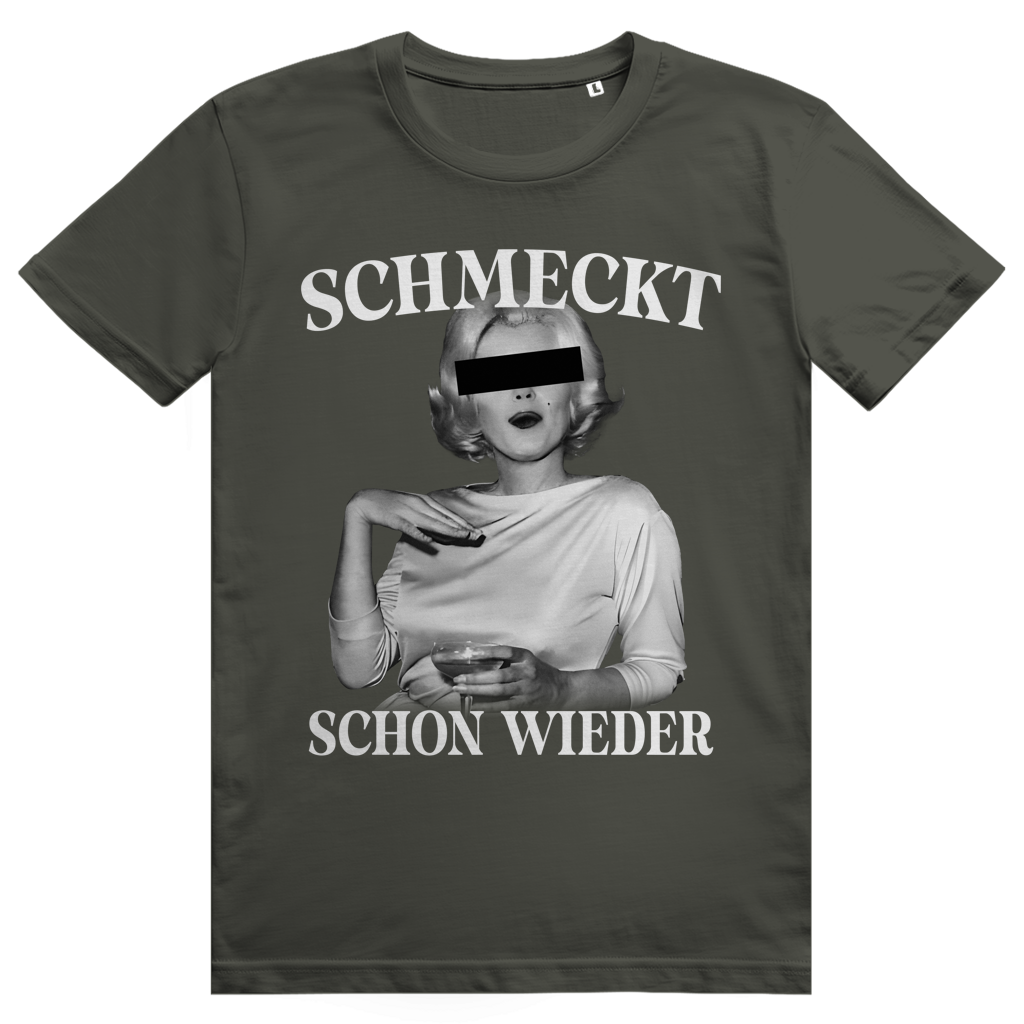 Schmeckt schon wieder - Champagner Wein - Marilyn Monroe Glamour - Premium Bio Unisex T-Shirt