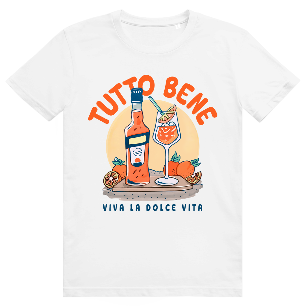 Tutto Bene Viva La Dolce Vita - Aperol Spritz Italien - Premium Bio Unisex T-Shirt