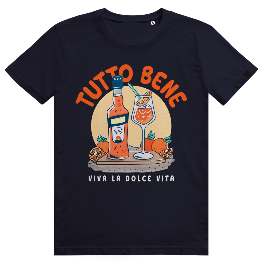 Tutto Bene Viva La Dolce Vita - Aperol Spritz Italien - Premium Bio Unisex T-Shirt