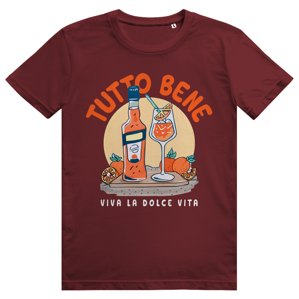 Tutto Bene Viva La Dolce Vita - Aperol Spritz Italien - Premium Bio Unisex T-Shirt