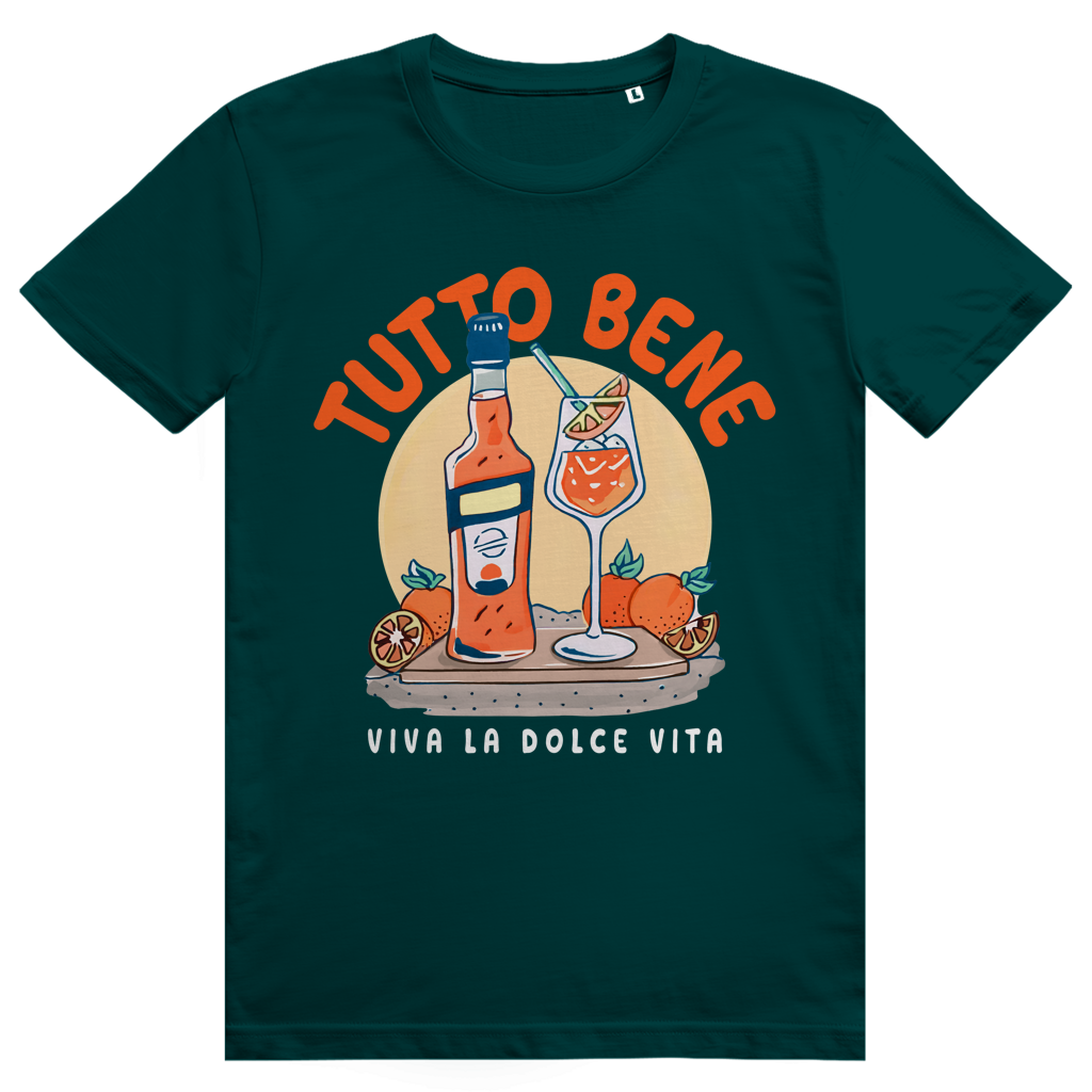 Tutto Bene Viva La Dolce Vita - Aperol Spritz Italien - Premium Bio Unisex T-Shirt