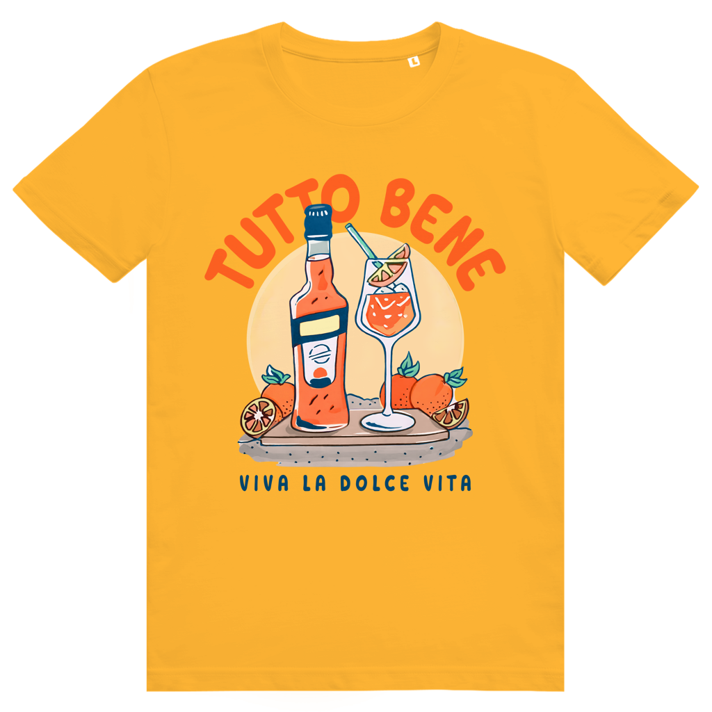 Tutto Bene Viva La Dolce Vita - Aperol Spritz Italien - Premium Bio Unisex T-Shirt