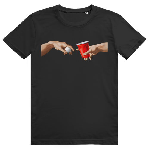 Die Erschaffung des Bierpongs - Lustiges Bier Meme - Premium Bio Unisex T-Shirt