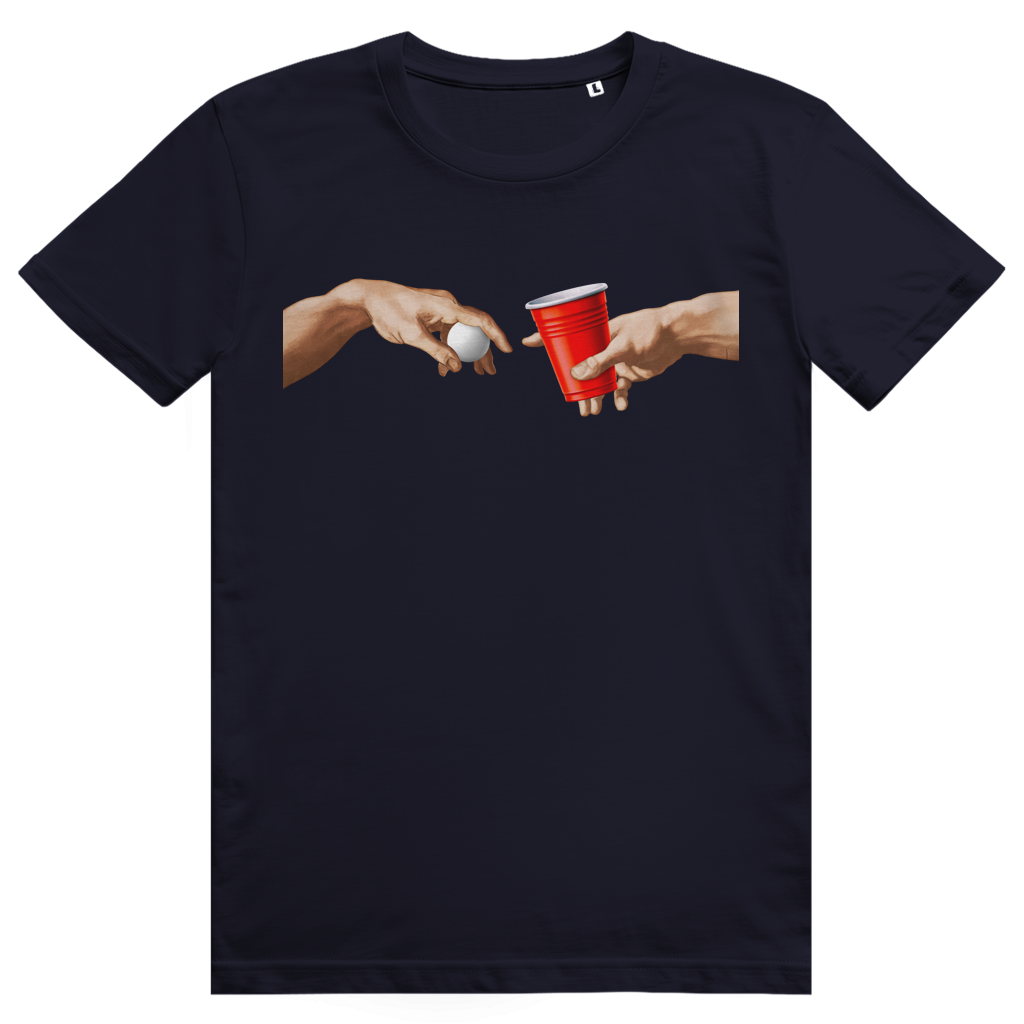 Die Erschaffung des Bierpongs - Lustiges Bier Meme - Premium Bio Unisex T-Shirt