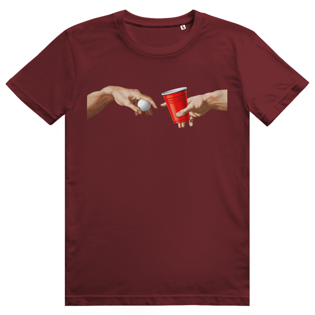 Die Erschaffung des Bierpongs - Lustiges Bier Meme - Premium Bio Unisex T-Shirt