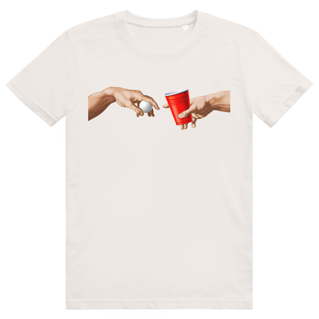 Die Erschaffung des Bierpongs - Lustiges Bier Meme - Premium Bio Unisex T-Shirt