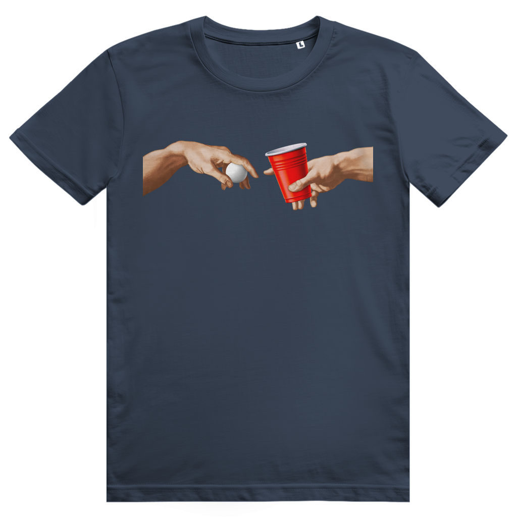 Die Erschaffung des Bierpongs - Lustiges Bier Meme - Premium Bio Unisex T-Shirt