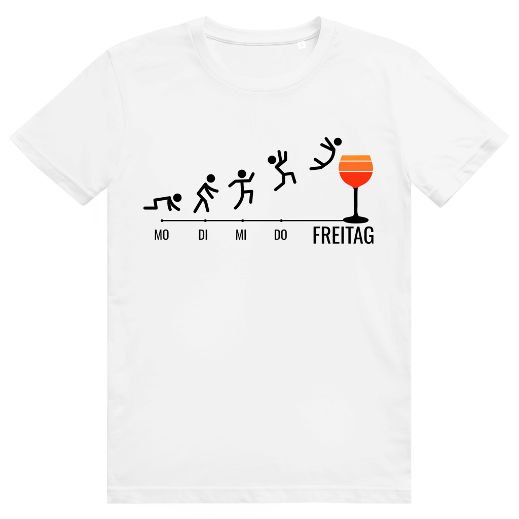 Endlich Freitag - Die Woche bis Aperol Spritz - Premium Bio Unisex T-Shirt