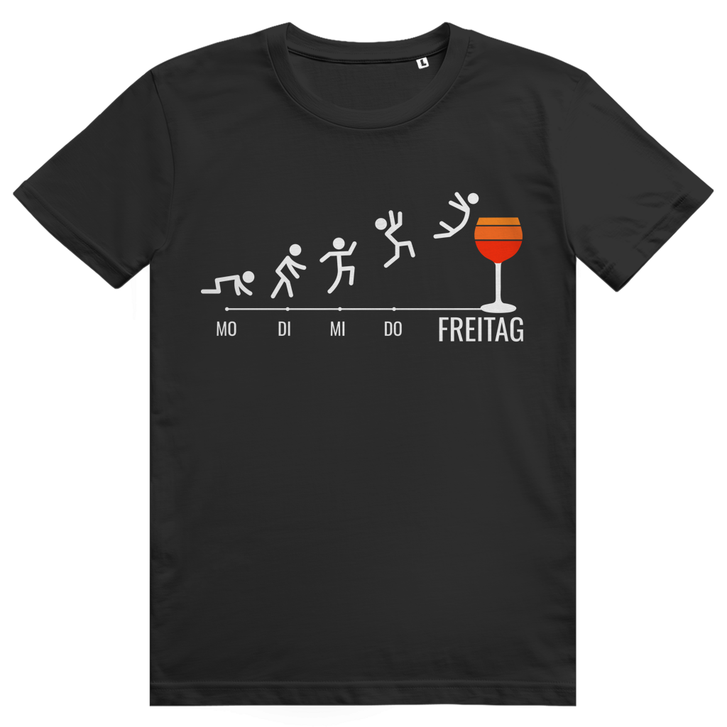 Endlich Freitag - Die Woche bis Aperol Spritz - Premium Bio Unisex T-Shirt