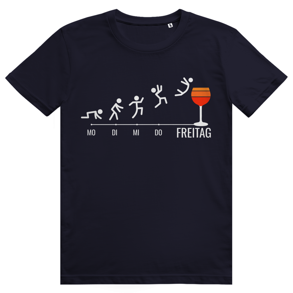 Endlich Freitag - Die Woche bis Aperol Spritz - Premium Bio Unisex T-Shirt