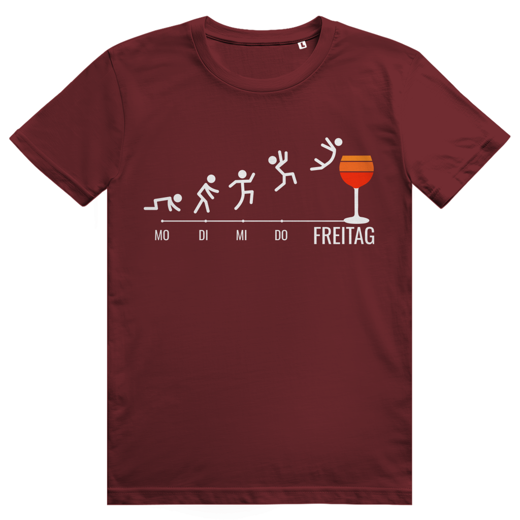 Endlich Freitag - Die Woche bis Aperol Spritz - Premium Bio Unisex T-Shirt