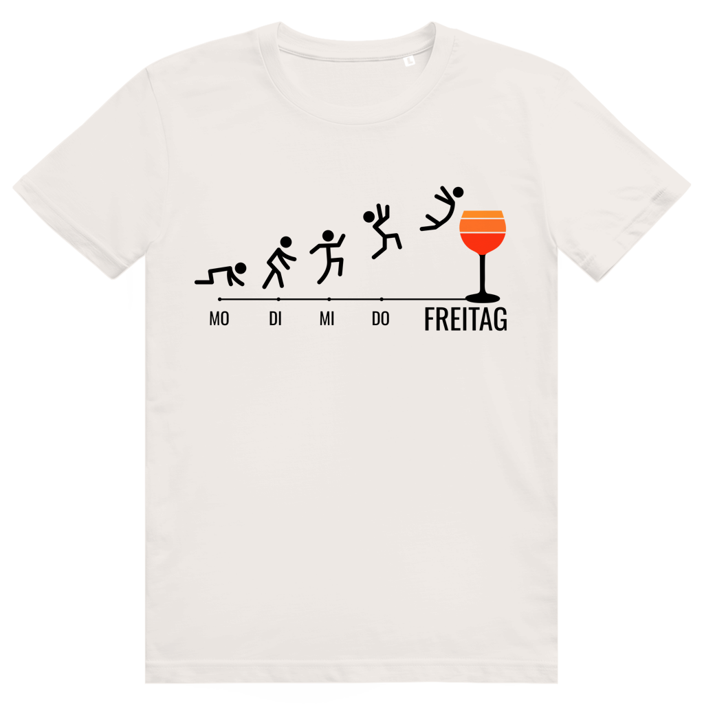 Endlich Freitag - Die Woche bis Aperol Spritz - Premium Bio Unisex T-Shirt