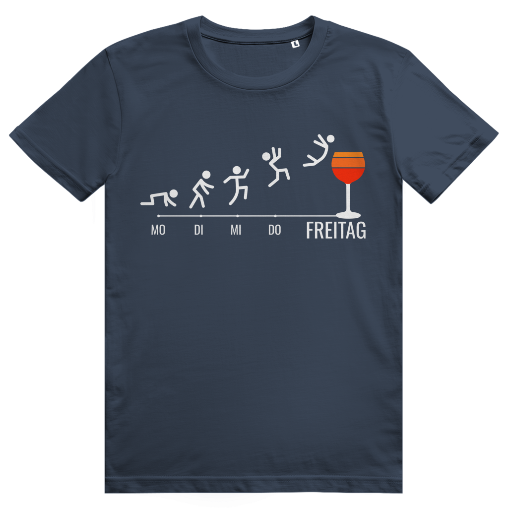 Endlich Freitag - Die Woche bis Aperol Spritz - Premium Bio Unisex T-Shirt