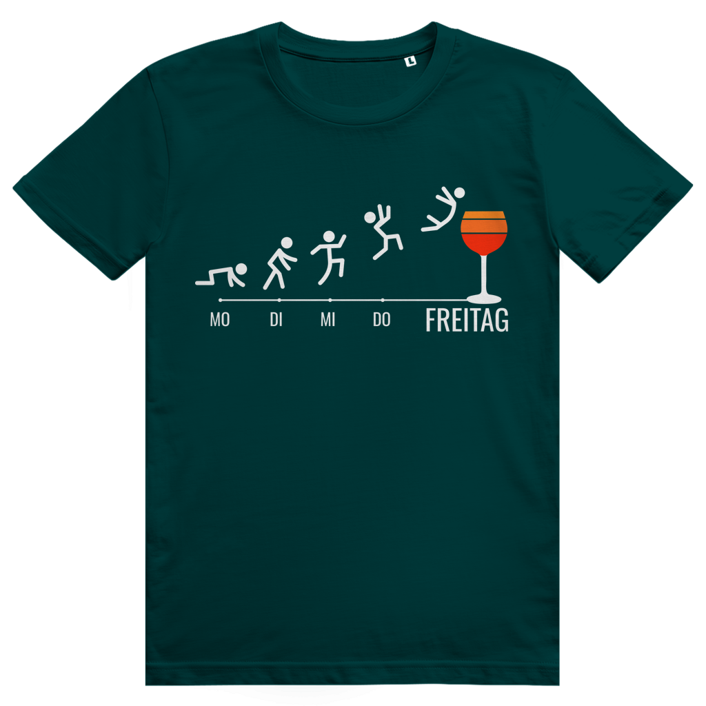 Endlich Freitag - Die Woche bis Aperol Spritz - Premium Bio Unisex T-Shirt