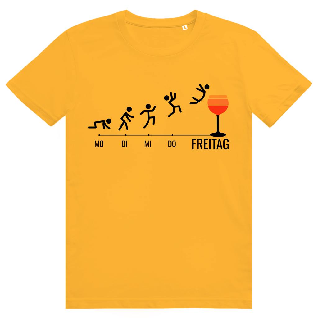 Endlich Freitag - Die Woche bis Aperol Spritz - Premium Bio Unisex T-Shirt