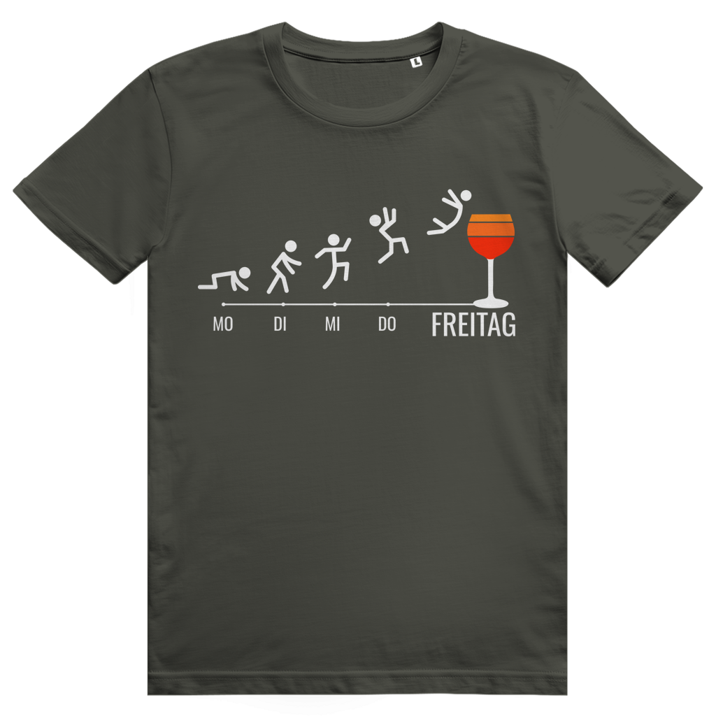 Endlich Freitag - Die Woche bis Aperol Spritz - Premium Bio Unisex T-Shirt