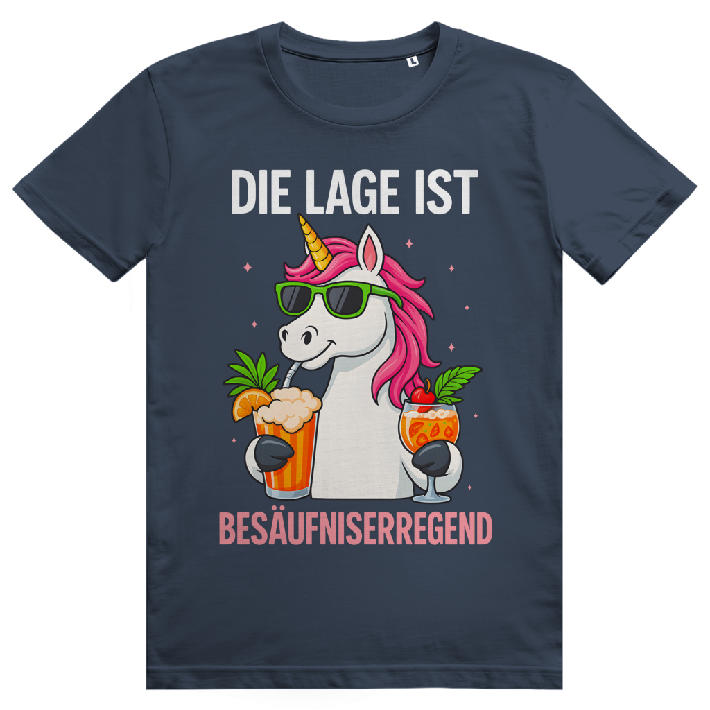 Die Lage ist besäufniserregend - Lustiges Party Statement - Premium Bio Unisex T-Shirt