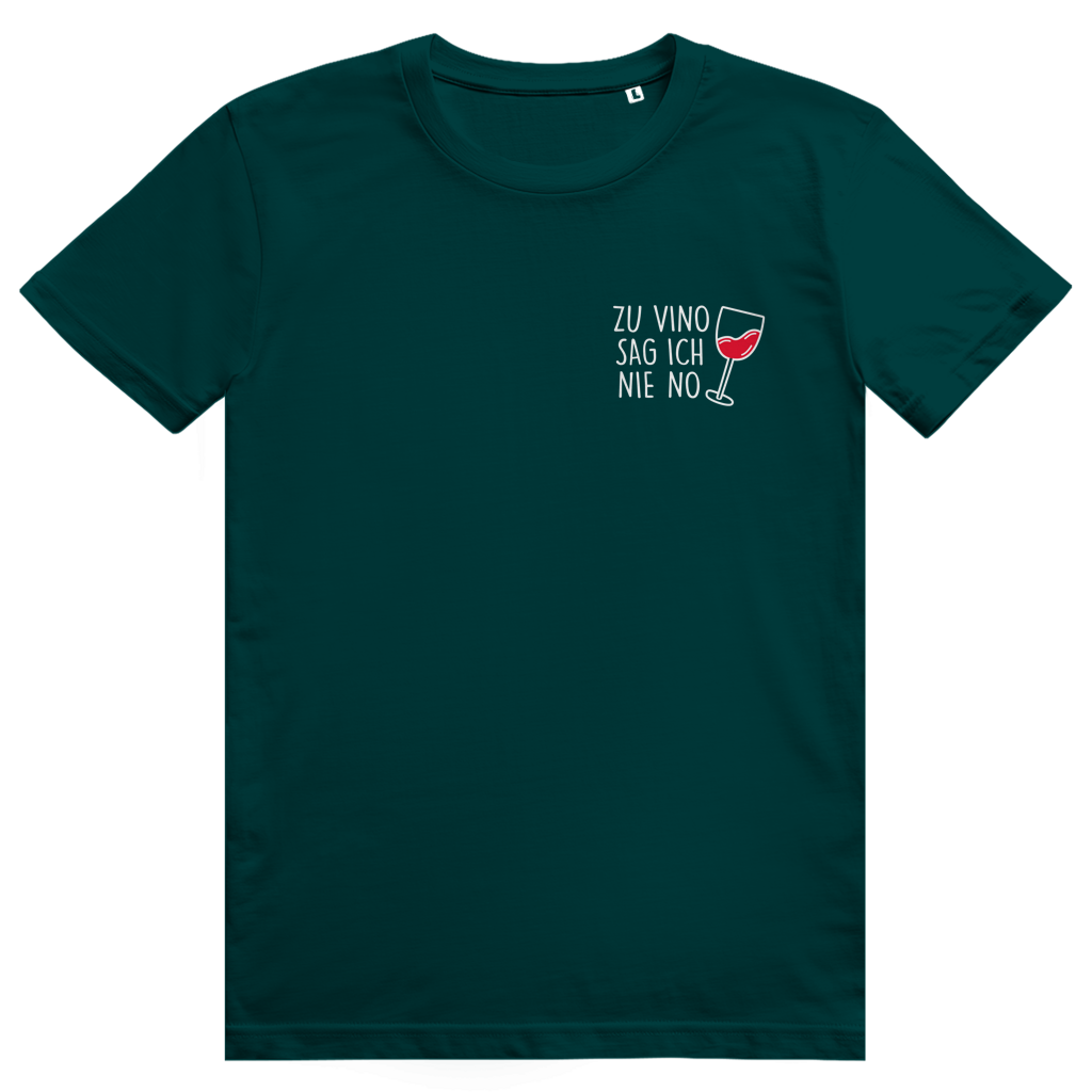Zu Vino sag ich nie no - Lustiges Rotwein Wein Wortspiel - Premium Bio Unisex T-Shirt