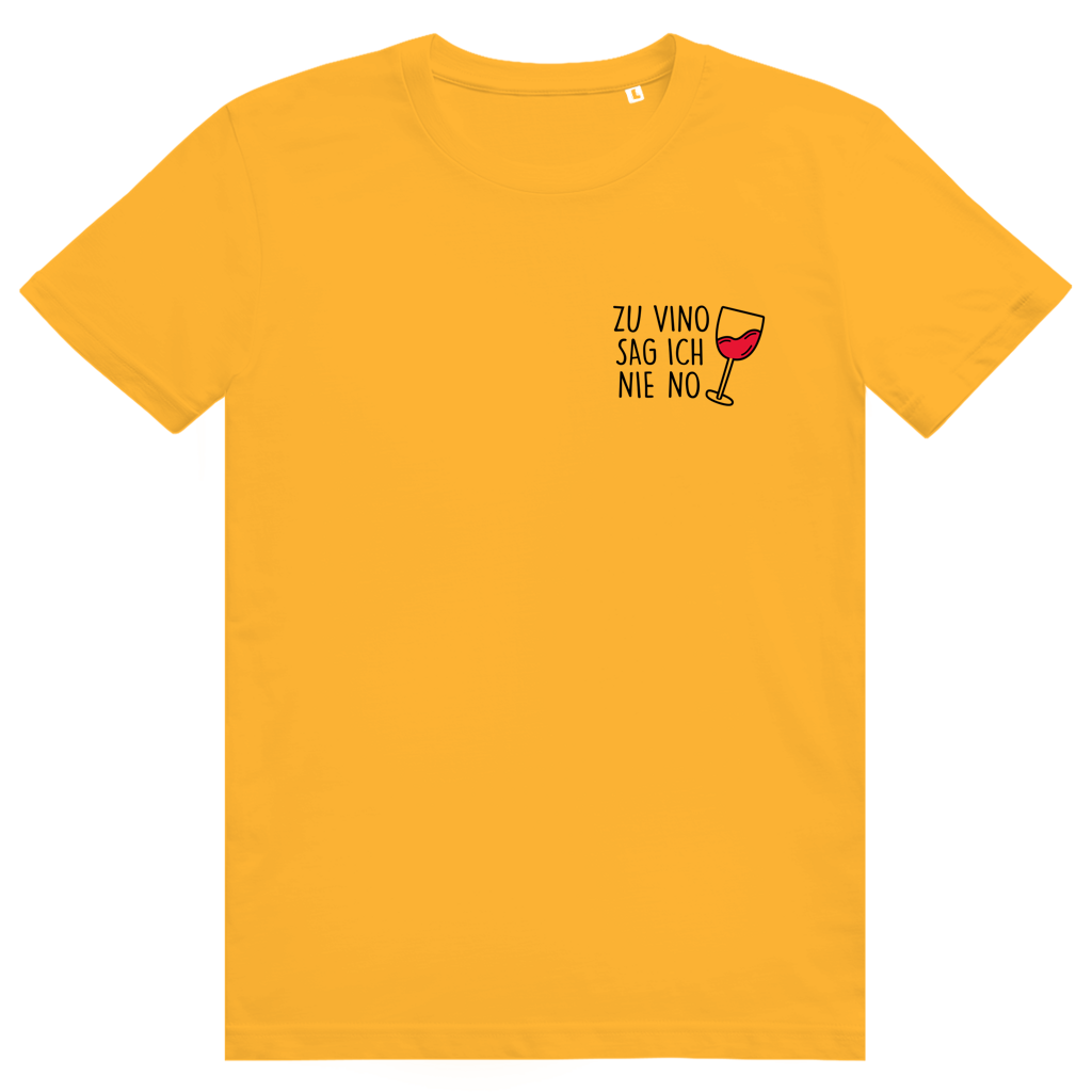 Zu Vino sag ich nie no - Lustiges Rotwein Wein Wortspiel - Premium Bio Unisex T-Shirt