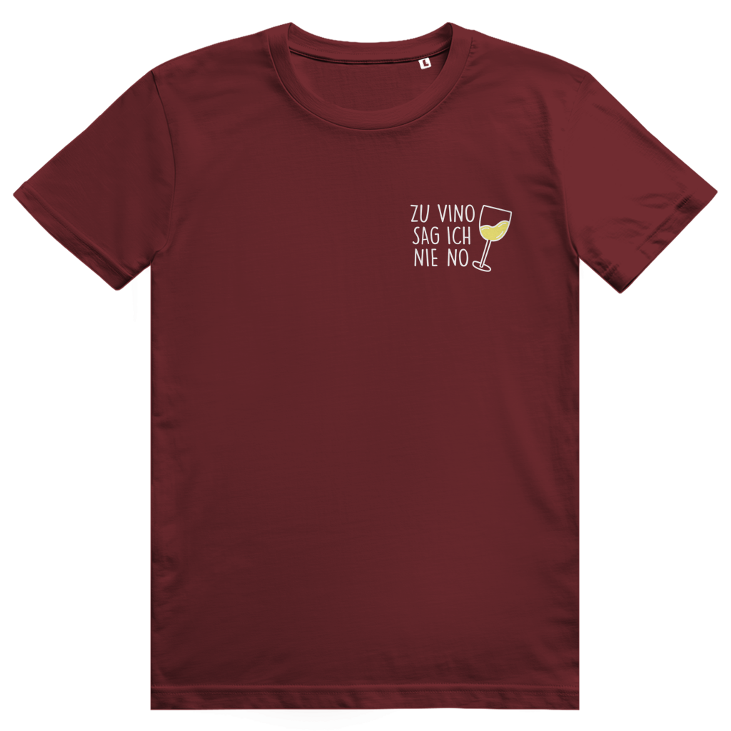 Zu Vino sag ich nie no - Lustiges Weißwein Wein Wortspiel - Premium Bio Unisex T-Shirt