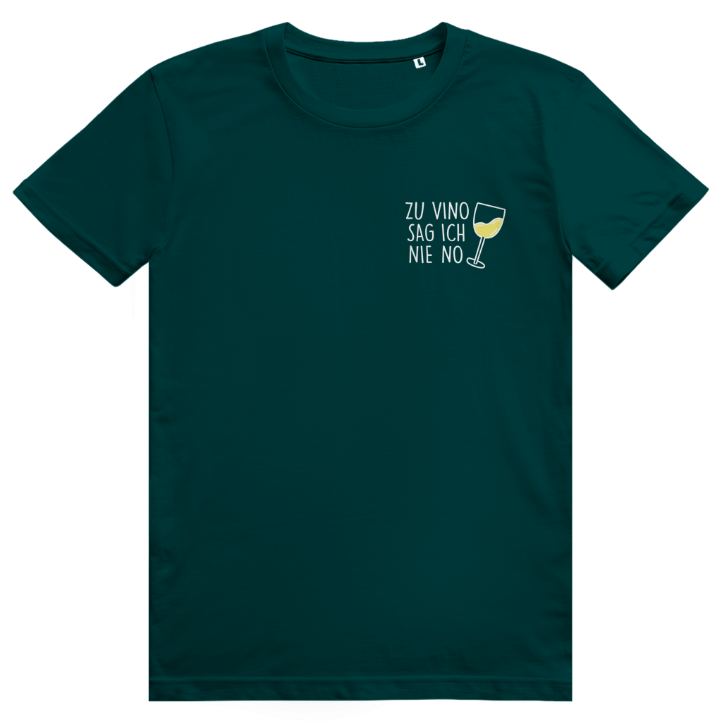 Zu Vino sag ich nie no - Lustiges Weißwein Wein Wortspiel - Premium Bio Unisex T-Shirt