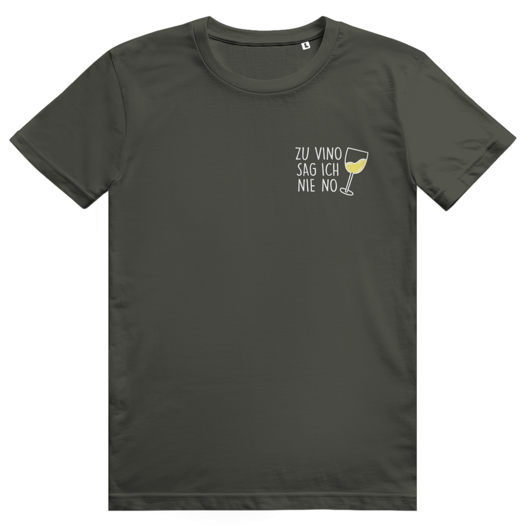 Zu Vino sag ich nie no - Lustiges Weißwein Wein Wortspiel - Premium Bio Unisex T-Shirt