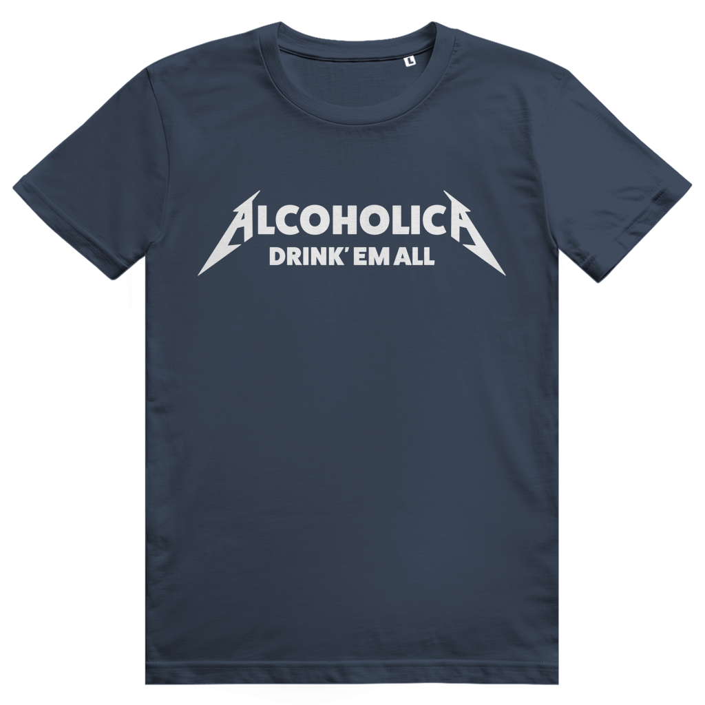 Alcoholica Drink Em All - Lustiges Party Sauf Statement - Premium Bio Unisex T-Shirt